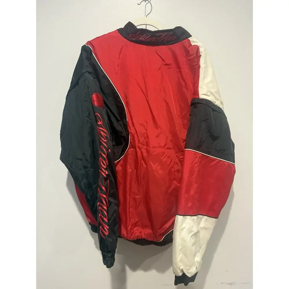 NWT Marvel NBA Spider-Man Starter Jacket Coat Vest Exclusive Zip-Off Sleeves L